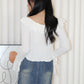 Quincy Textured Ruffle Top (Black)