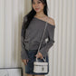 Lexi Knit Asymmetric Top (Grey)