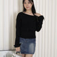 Lexi Knit Asymmetric Top (Grey)