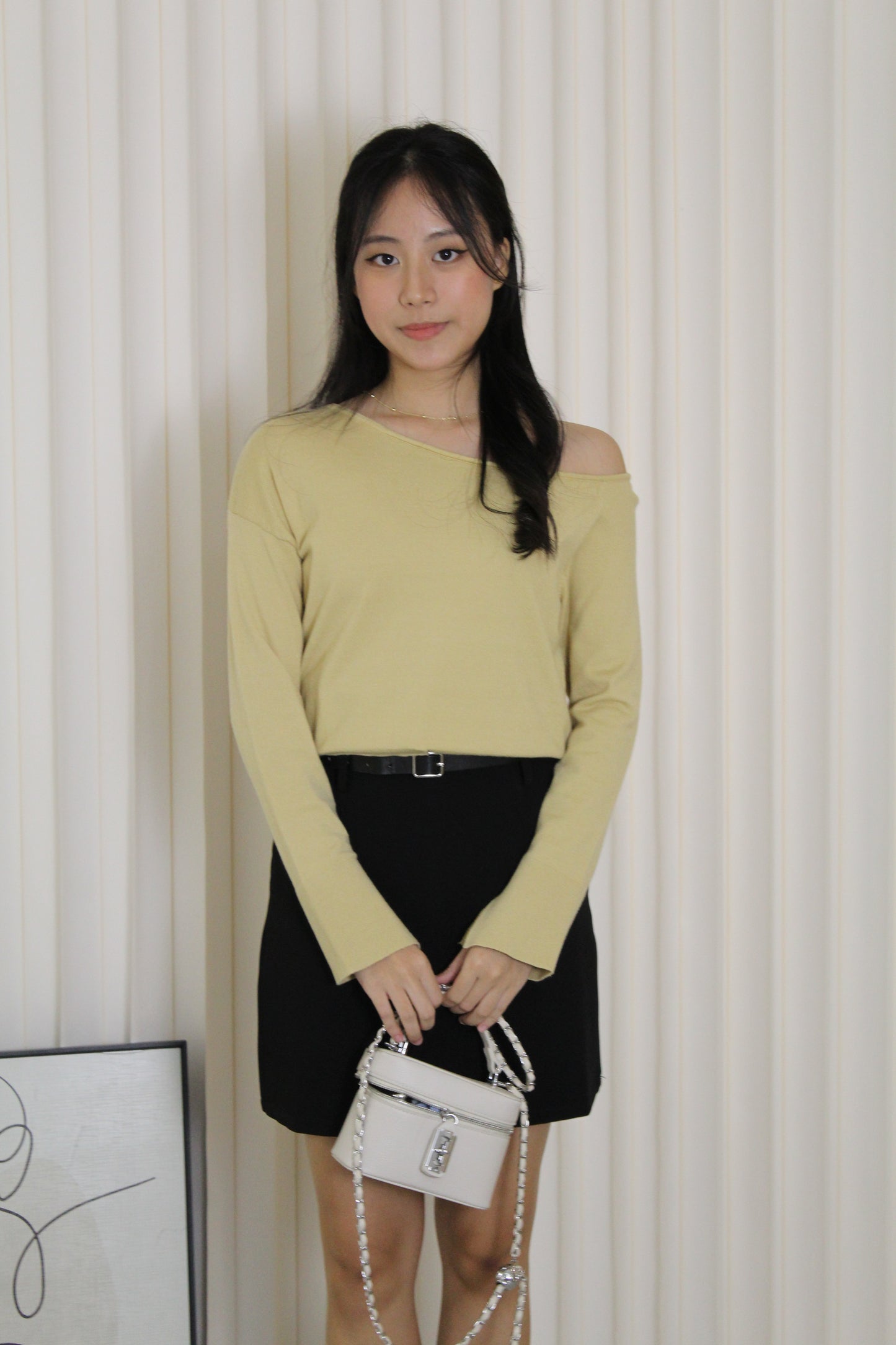 Lexi Knit Asymmetric Top (Grey)