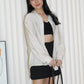 Joy Button Up Blouse Top (Cream)