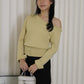 Lexi Knit Asymmetric Top (Grey)