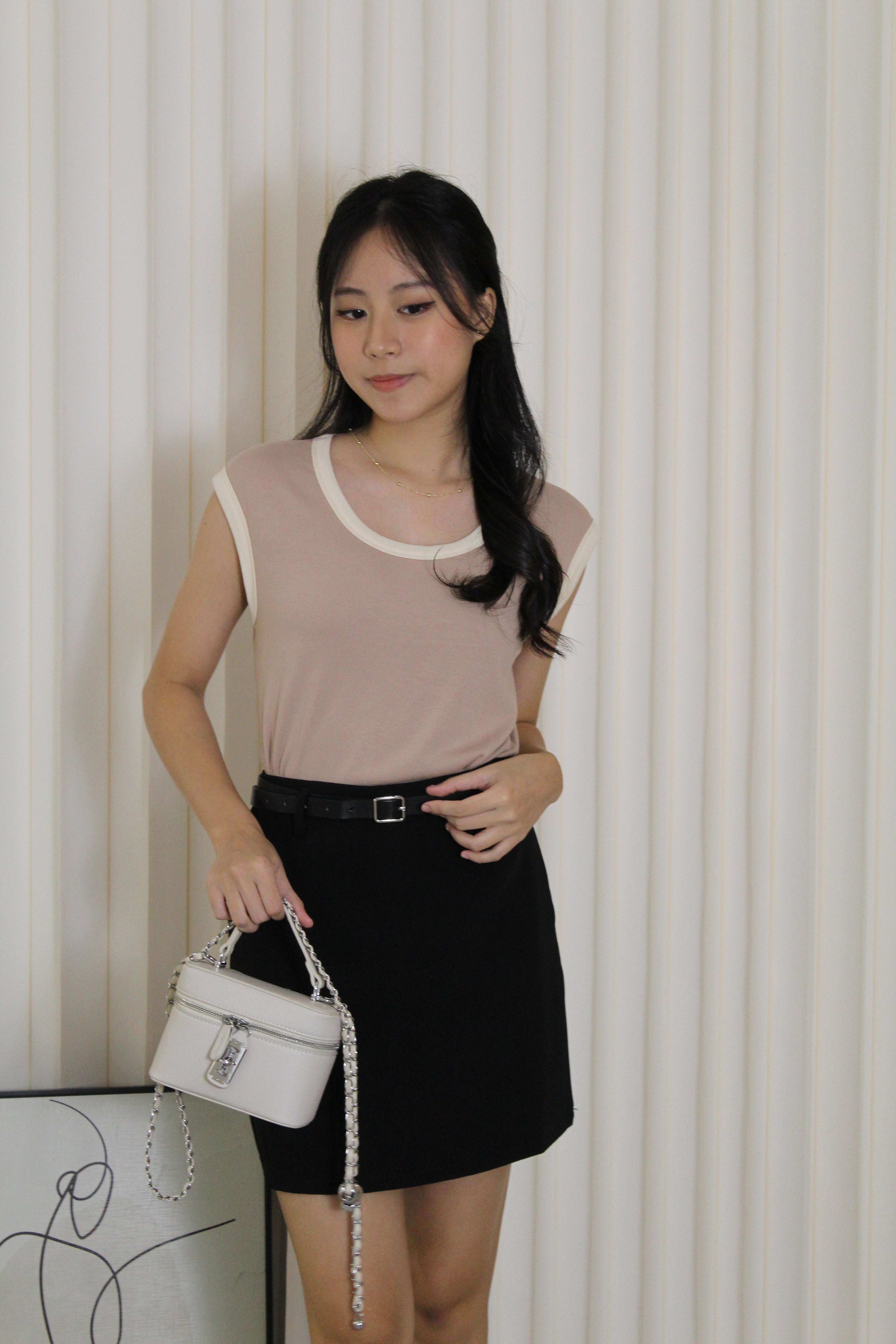 Kesha Block Color Top (Brown)