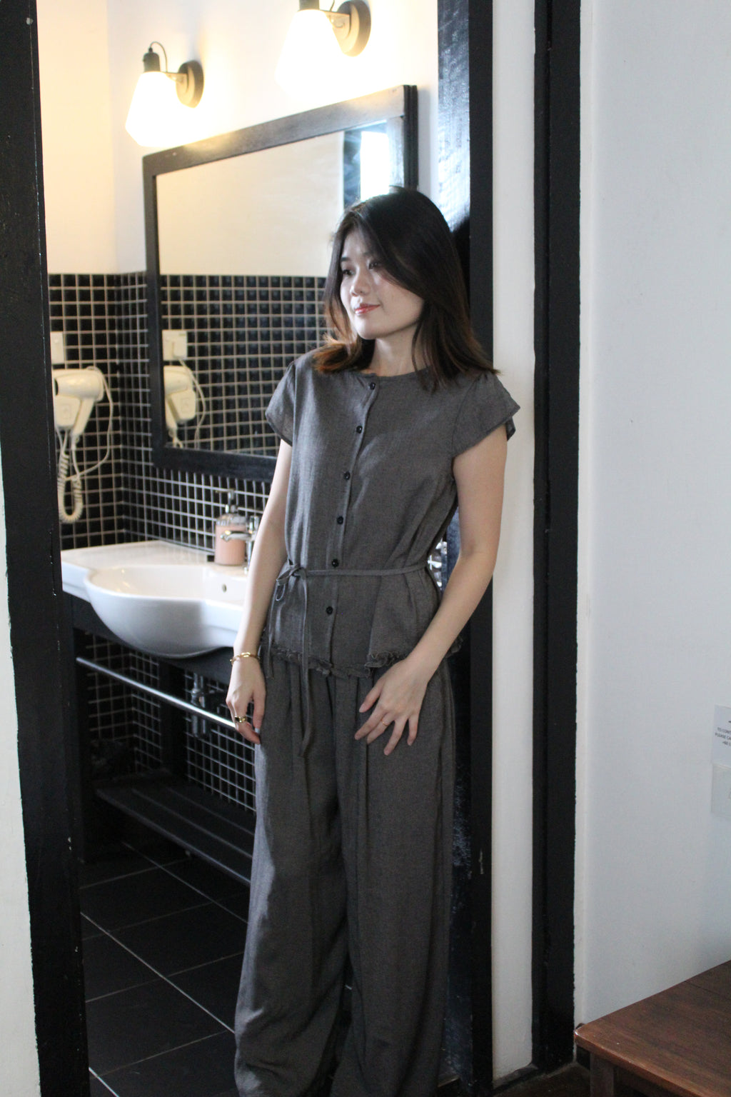 Wynter Two Piece Pants Set (Blue)