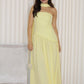 Yurika Tube Flare Maxi Dress (Yellow)