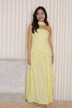Yurika Tube Flare Maxi Dress (Yellow)
