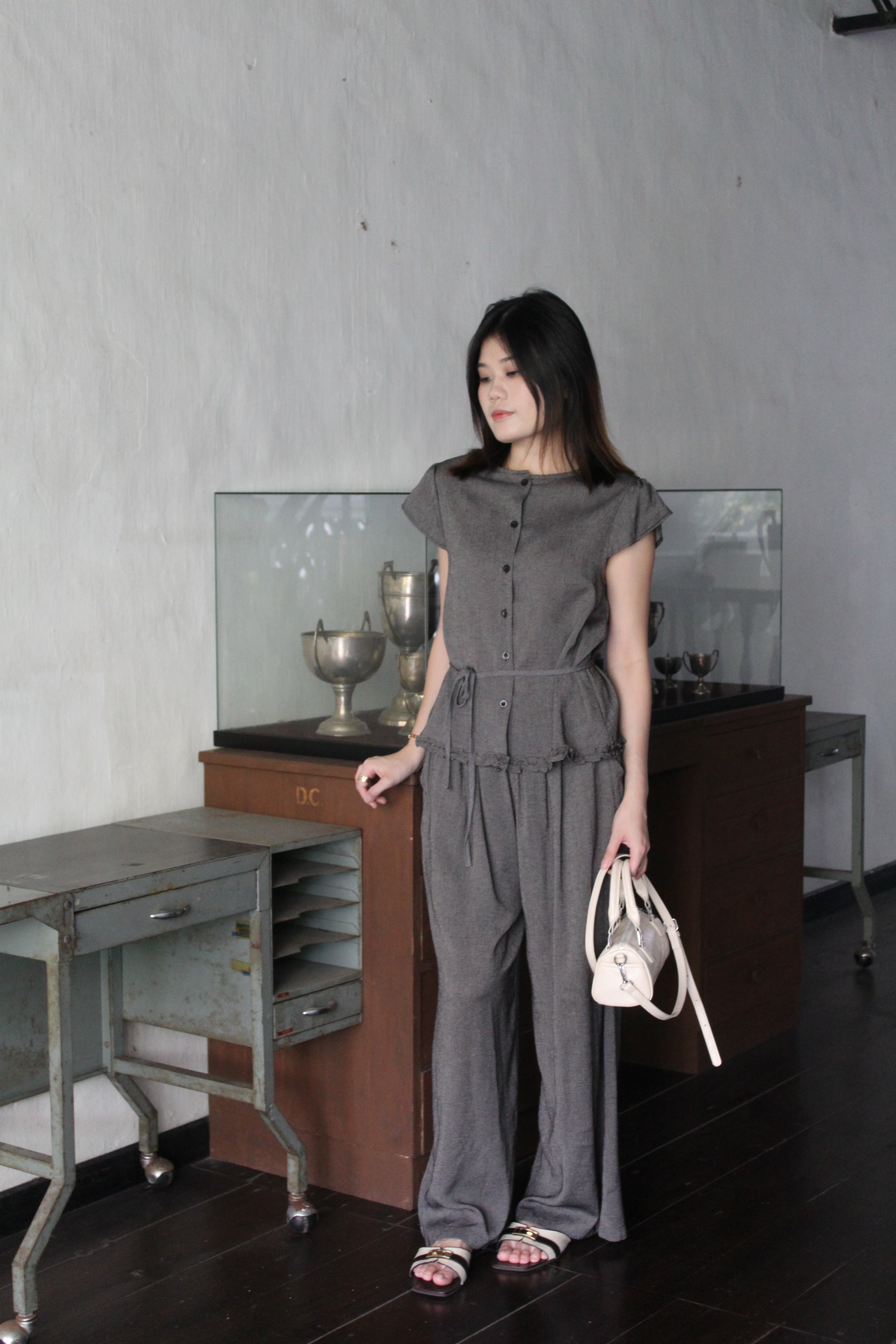 Wynter Two Piece Pants Set (Grey)