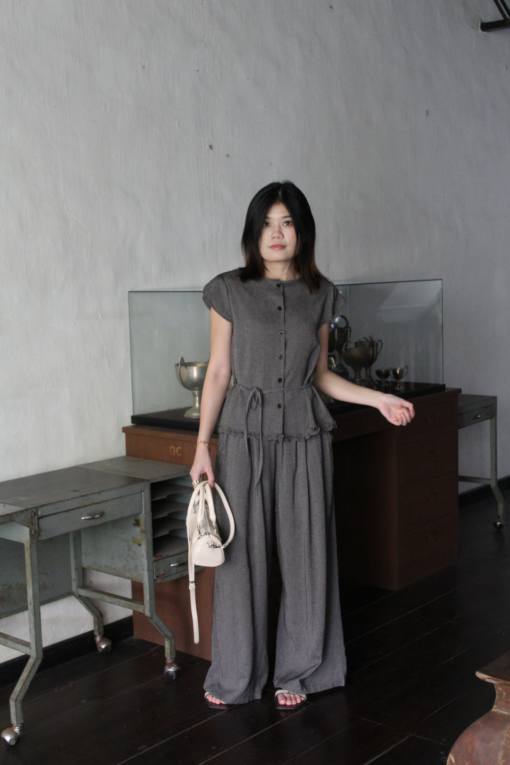 Wynter Two Piece Pants Set (Grey)