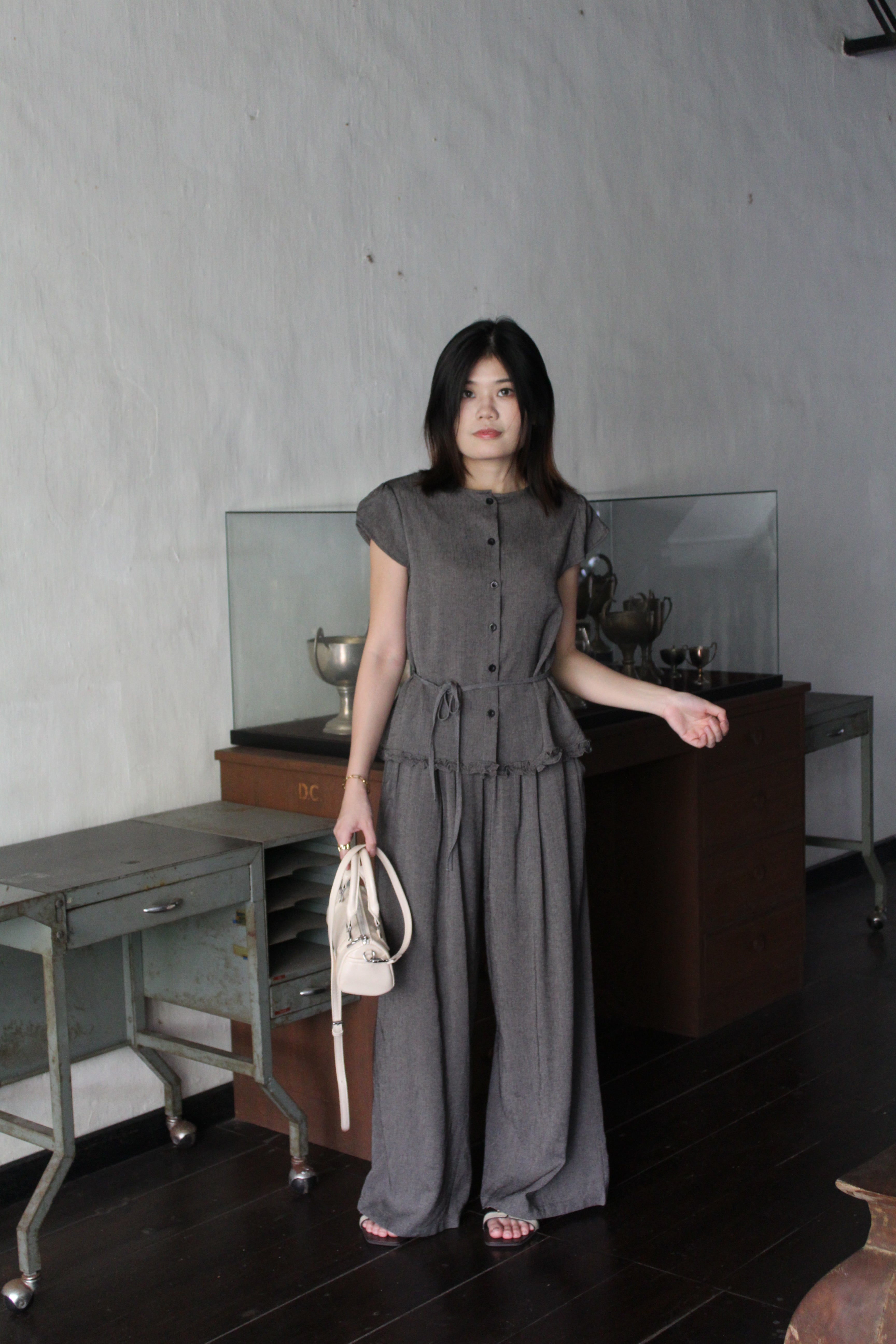 Wynter Two Piece Pants Set (Grey)