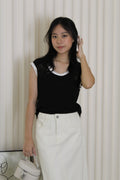 Kesha Block Color Top (Black)