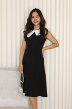Teffa A-Line Midi Dress (Black)