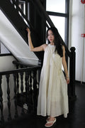 Harper Broderie Layered Maxi Dress (Cream)