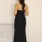 Elaine Rhinestone Tube Maxi Dress (Black)