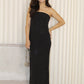 Elaine Rhinestone Tube Maxi Dress (Black)