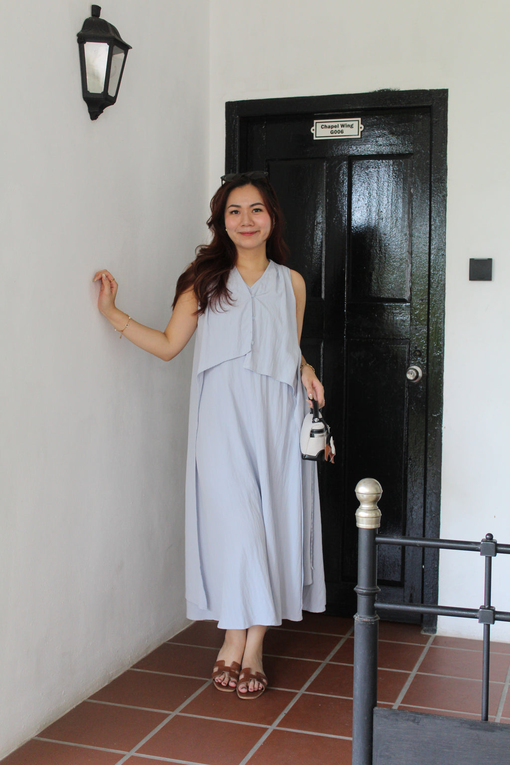 Clemence Flare Midaxi Dress (White)