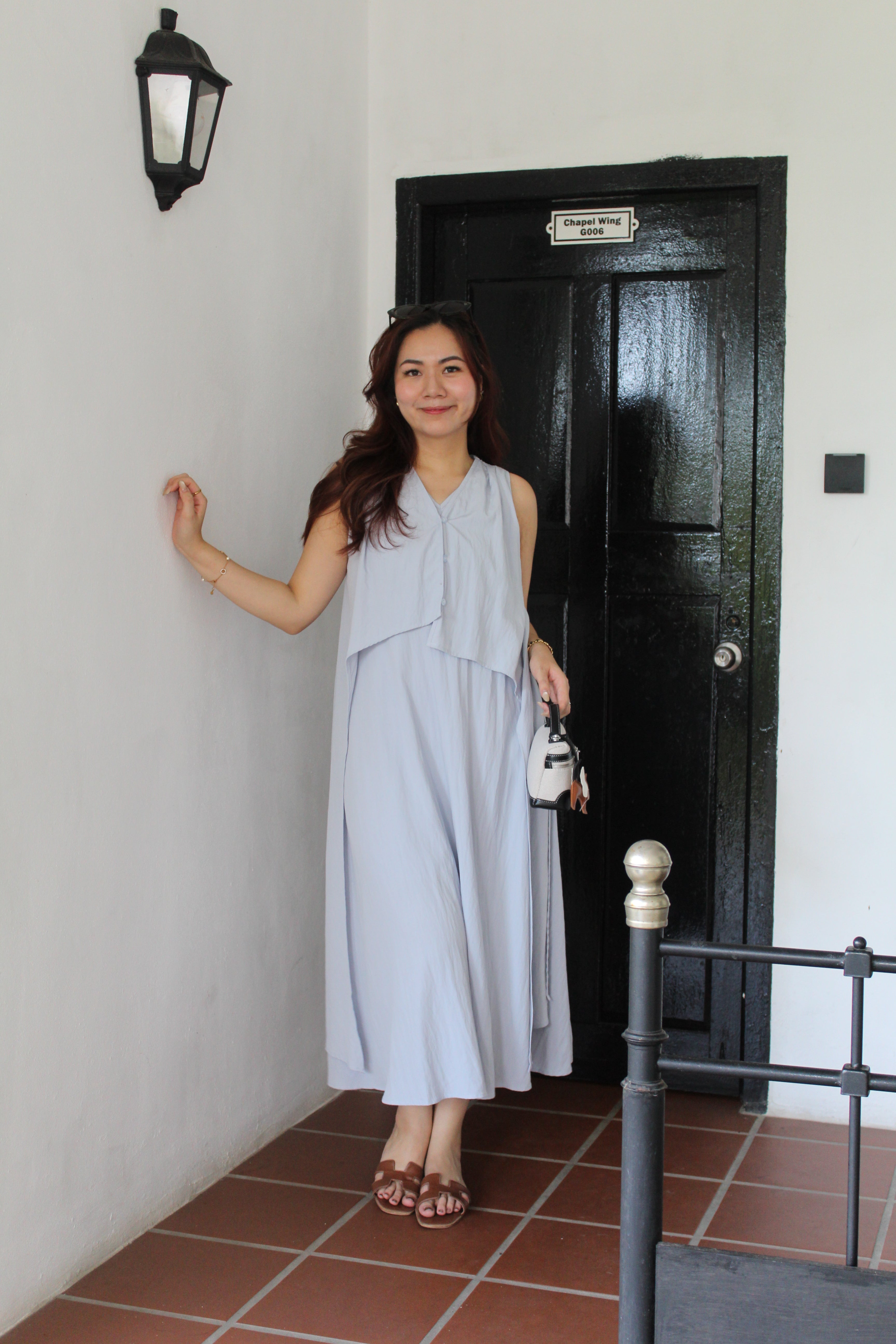 Clemence Flare Midaxi Dress (Blue)