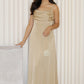 Paulina Satin Maxi Dress (Khaki)