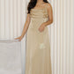 Paulina Satin Maxi Dress (Khaki)