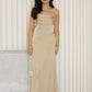 Paulina Satin Maxi Dress (Khaki)