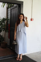 Clemence Flare Midaxi Dress (White)