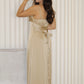 Paulina Satin Maxi Dress (Khaki)