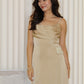 Paulina Satin Maxi Dress (Khaki)
