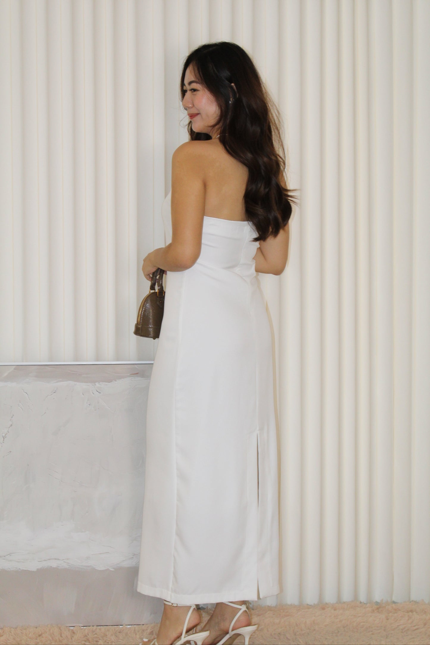 Fiorella Tube Maxi Dress (White)