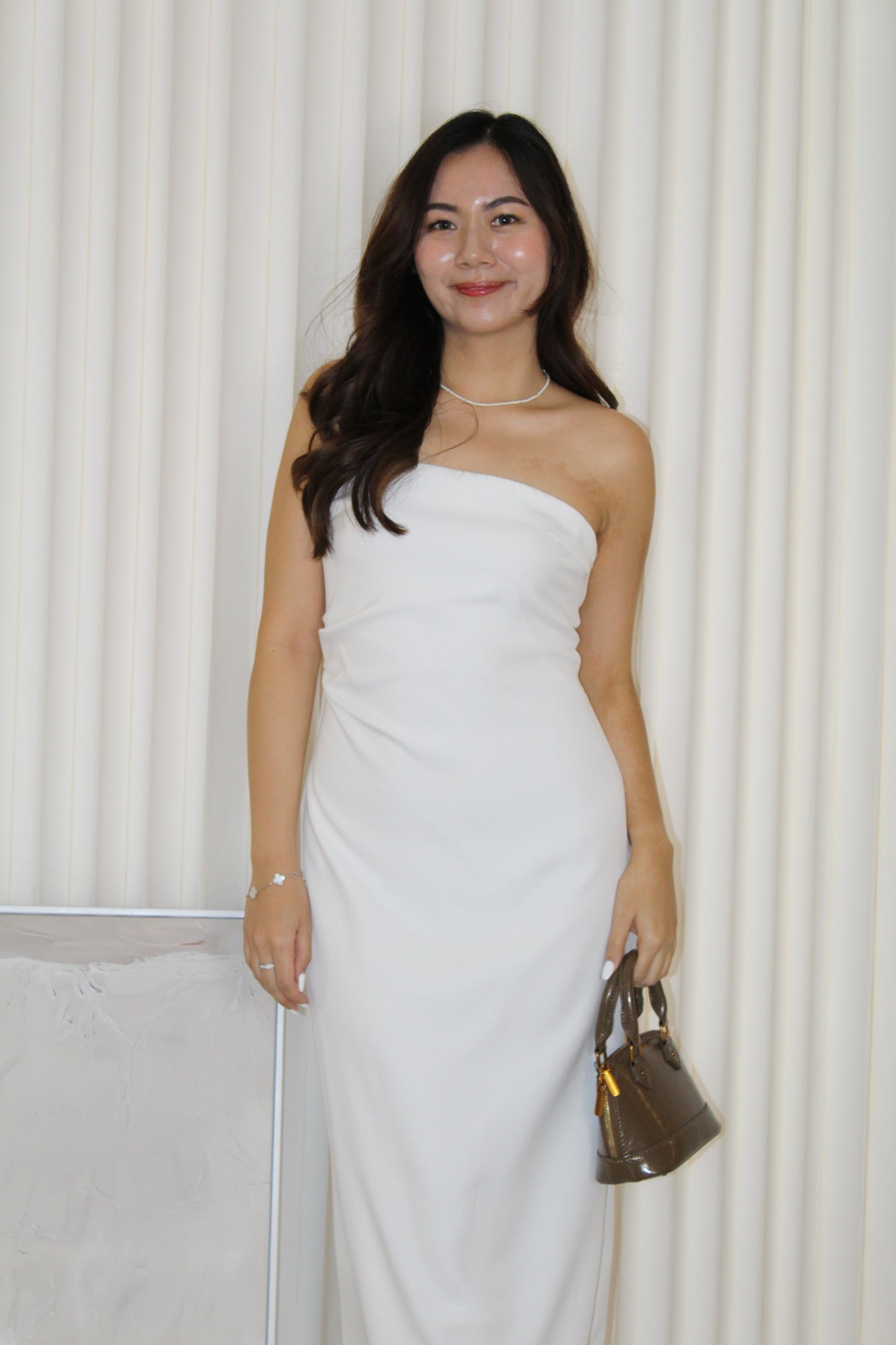 Fiorella Tube Maxi Dress (White)