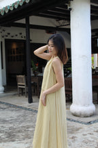 Clemence Flare Midaxi Dress (White)