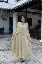 Clemence Flare Midaxi Dress (White)