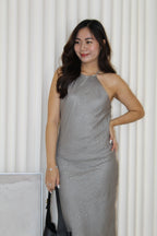 Saisha Halter Maxi Dress (Grey)