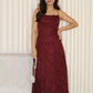 Remia Cross Back Maxi Dress (Maroon)