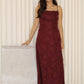 Remia Cross Back Maxi Dress (Maroon)
