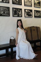 Clemence Flare Midaxi Dress (White)