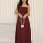 Remia Cross Back Maxi Dress (Maroon)