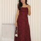 Remia Cross Back Maxi Dress (Maroon)