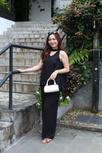 Vivienne Halter Two Piece Pants Set (Black)