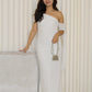 Jennisa Mesh Maxi Dress (White)