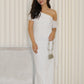 Jennisa Mesh Maxi Dress (White)