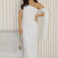 Jennisa Mesh Maxi Dress (White)