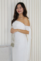 Jennisa Mesh Maxi Dress (White)