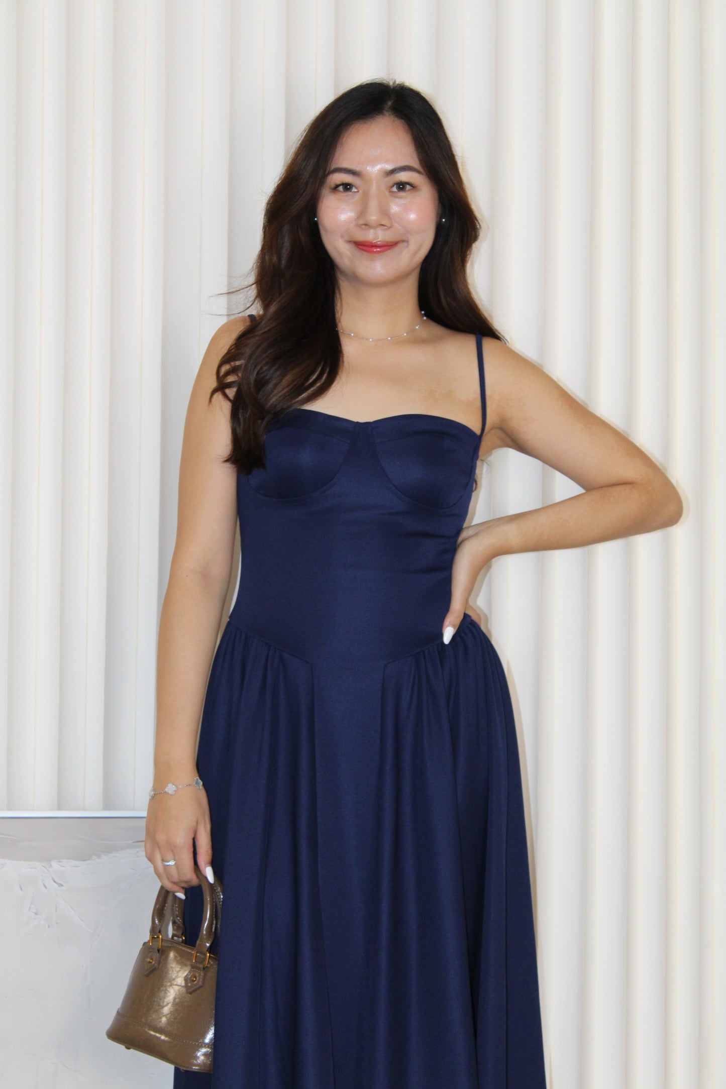 Caitlyn Flare Midaxi Dress (Blue)