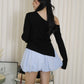 Lena Puffy Mini Skirt (Blue)