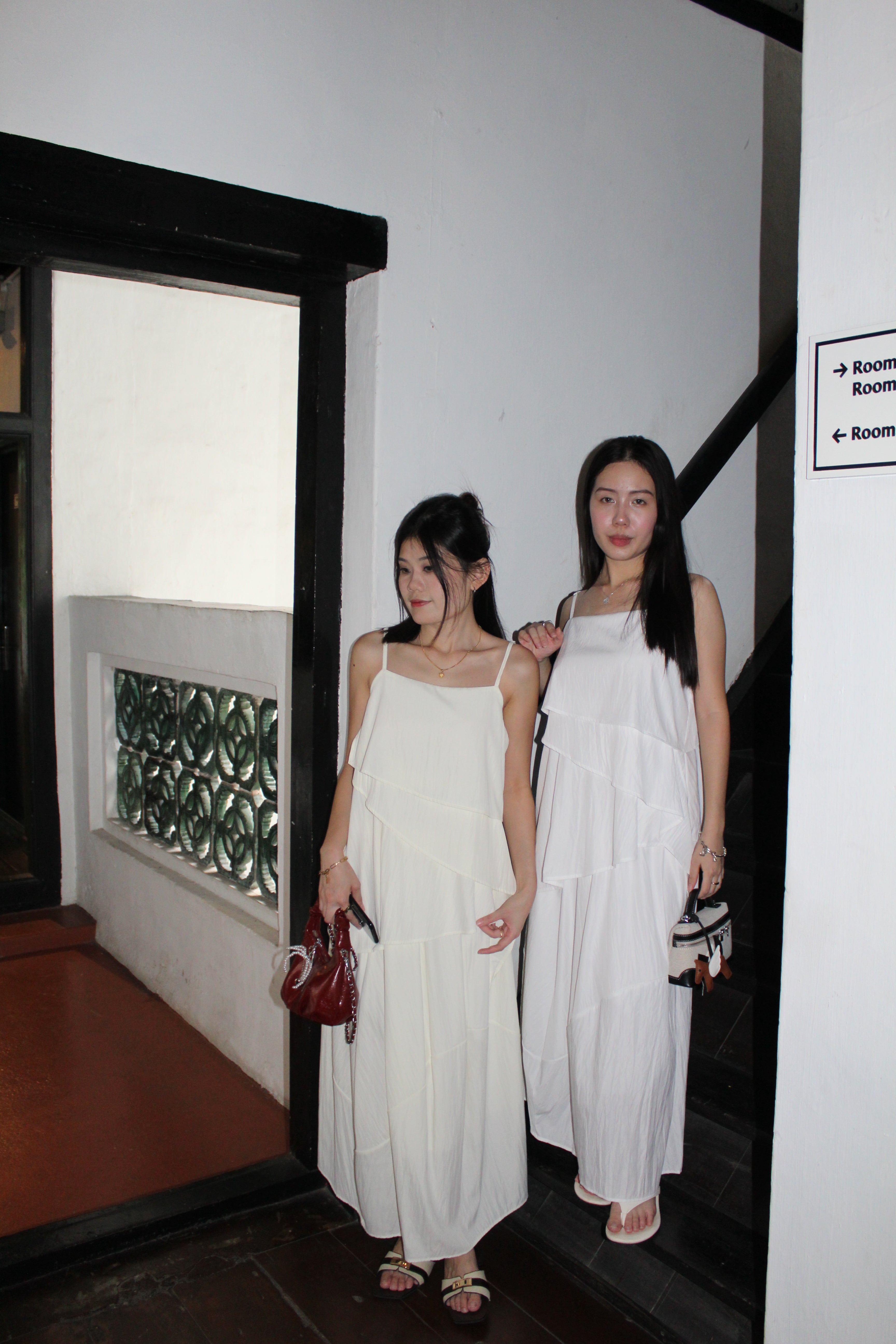 Zoe Cami Two Piece Skirt Set (White)