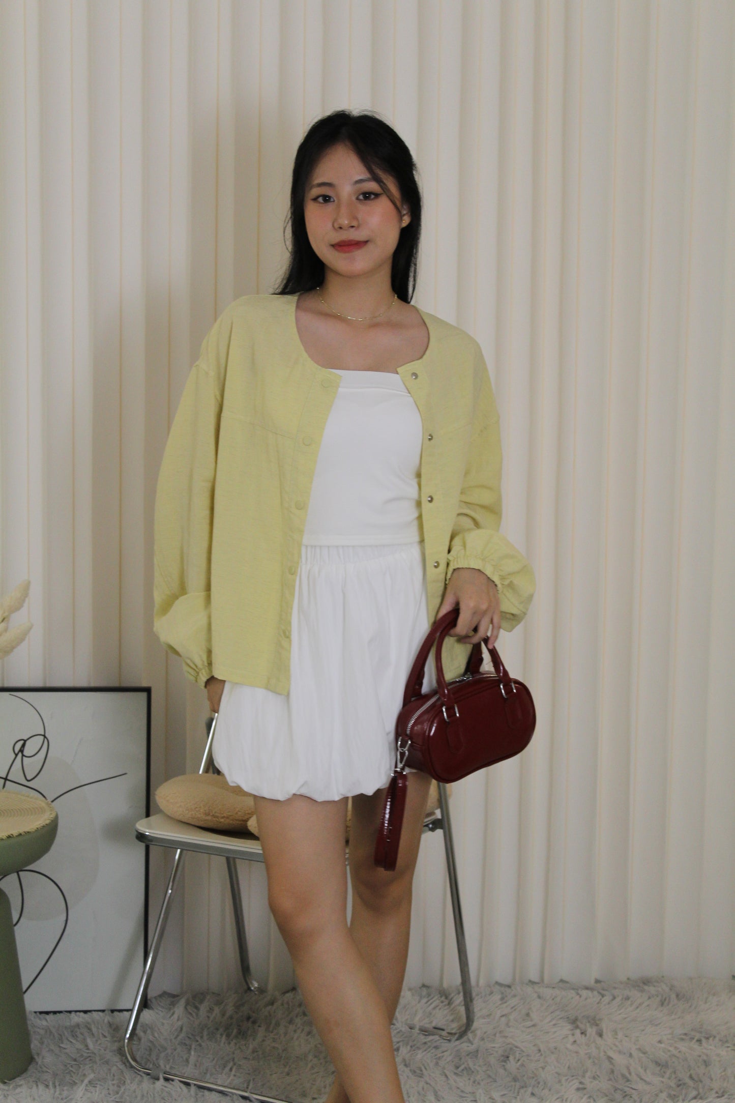 Lena Puffy Mini Skirt (Blue)