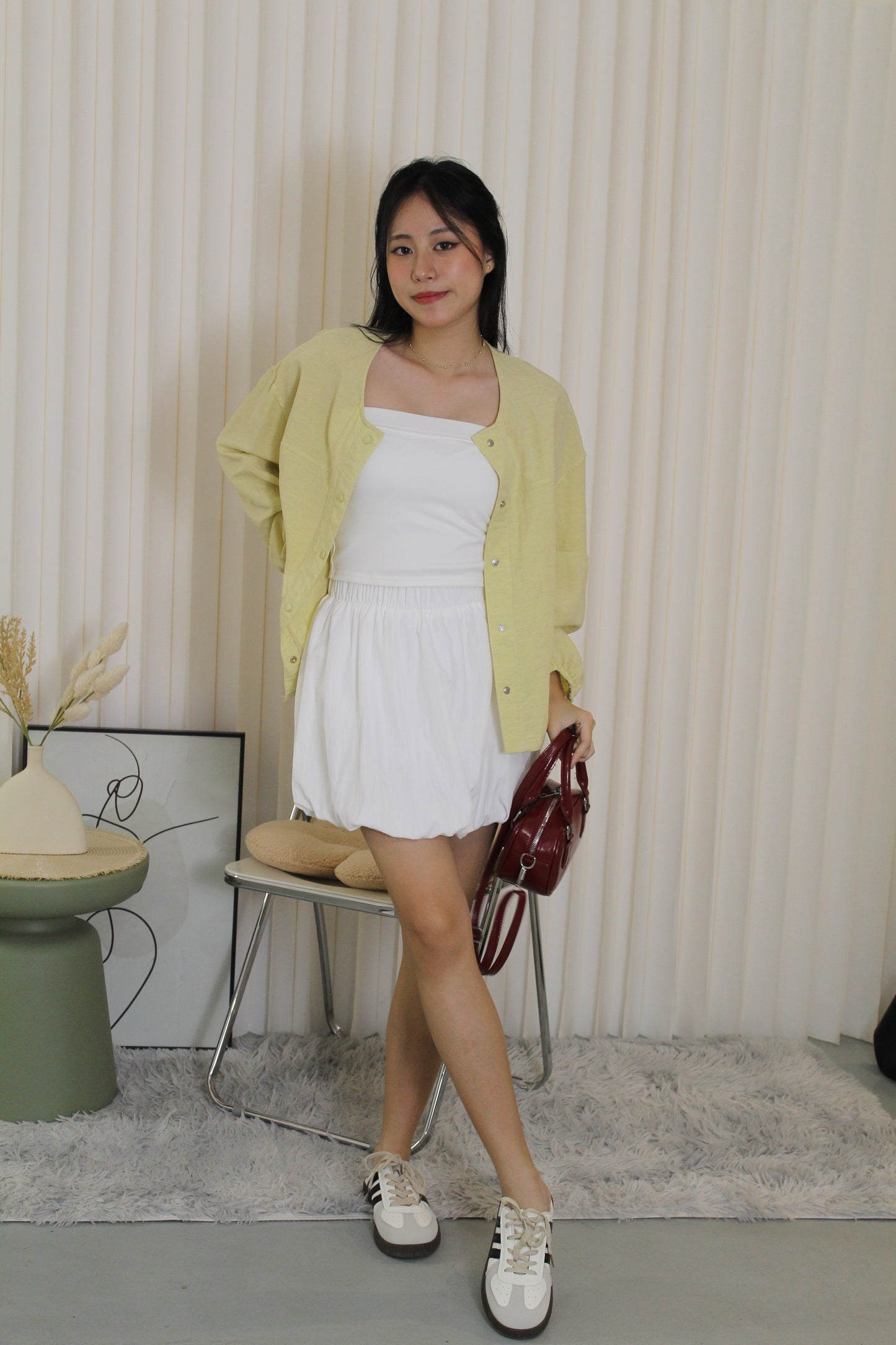Lena Puffy Mini Skirt (Blue)