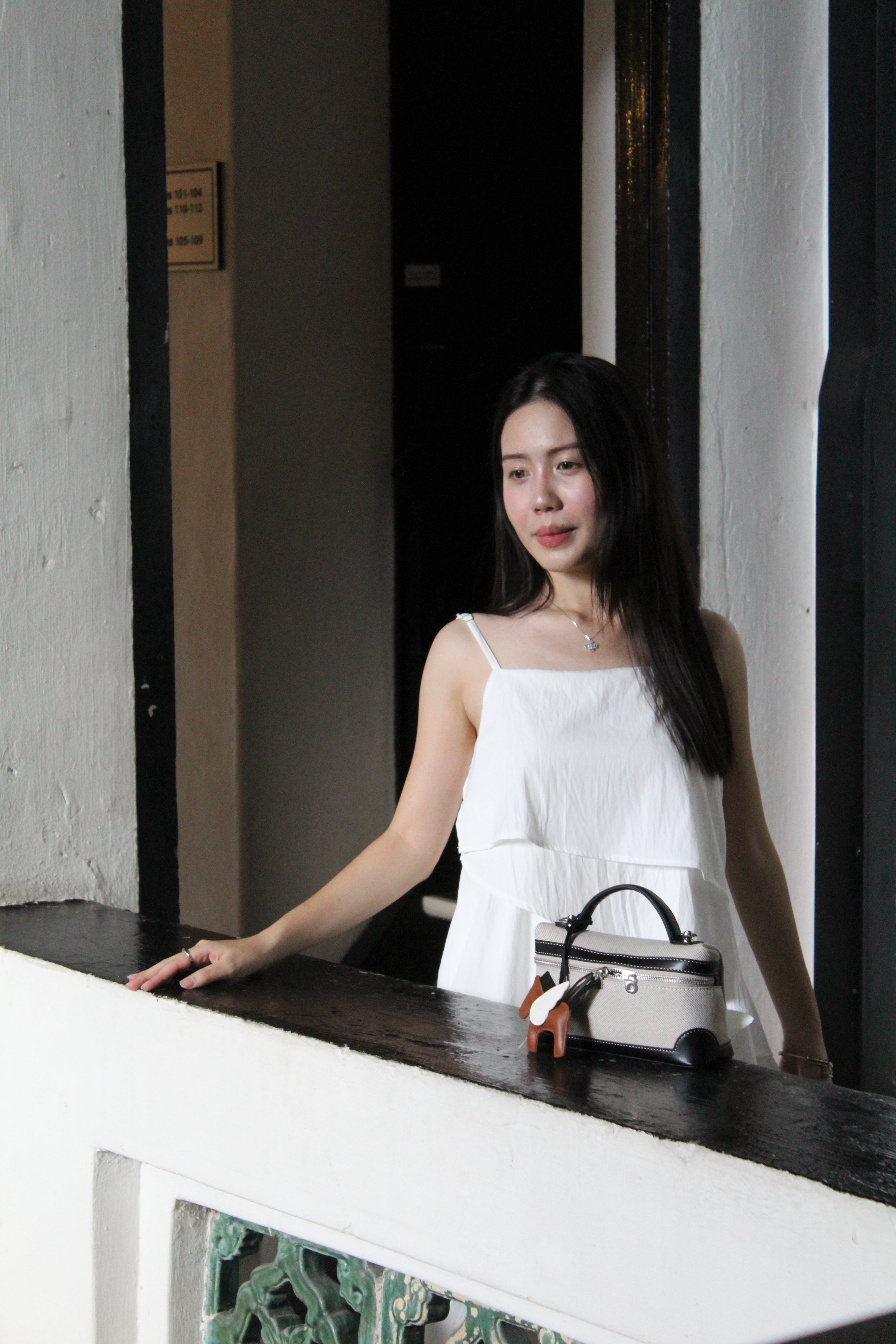 Zoe Cami Two Piece Skirt Set (White)