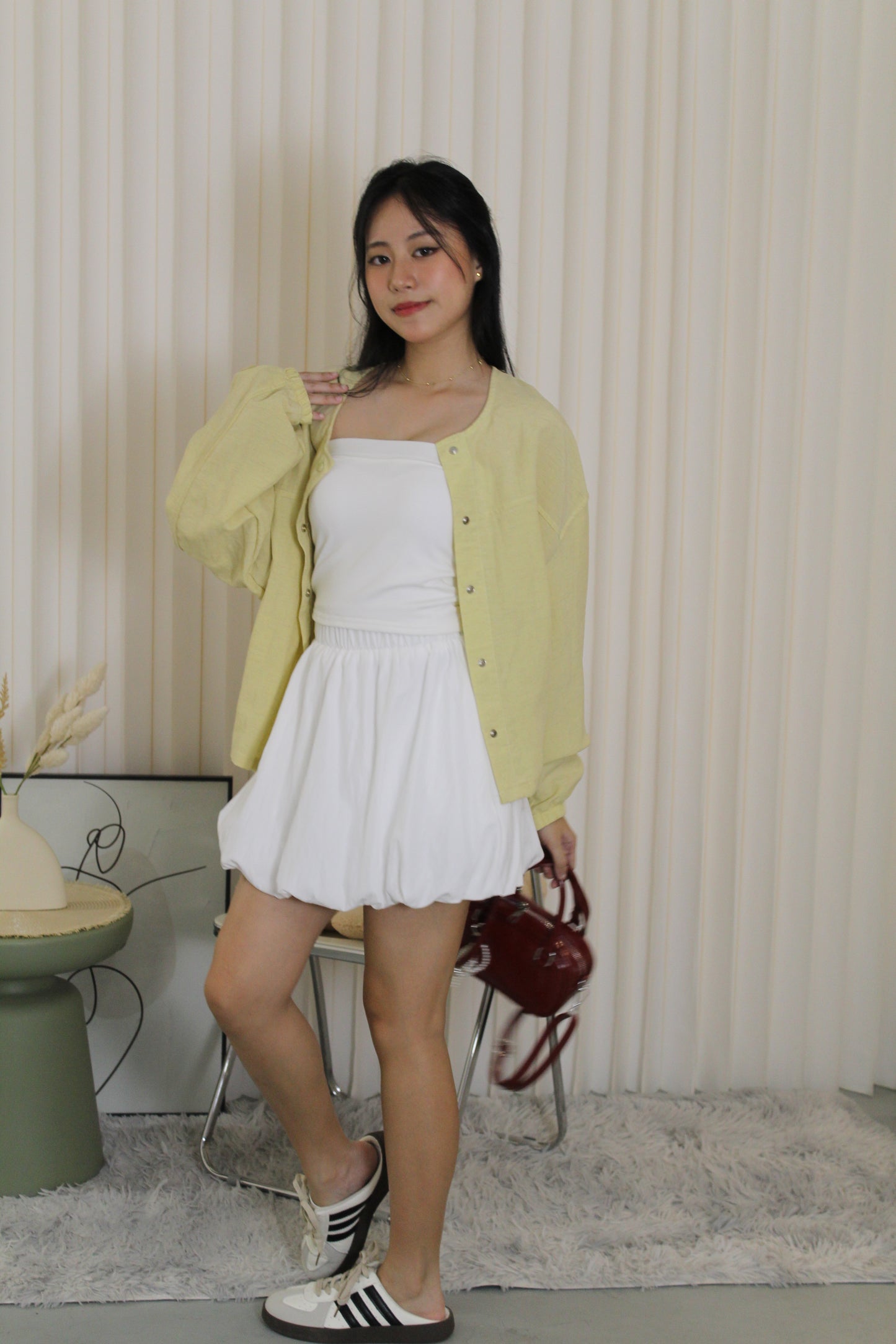 Lena Puffy Mini Skirt (Blue)