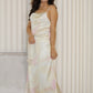 Mila Satin Midi Dress (Cream)