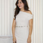 Molly Asymmetric Mini Dress (Cream)